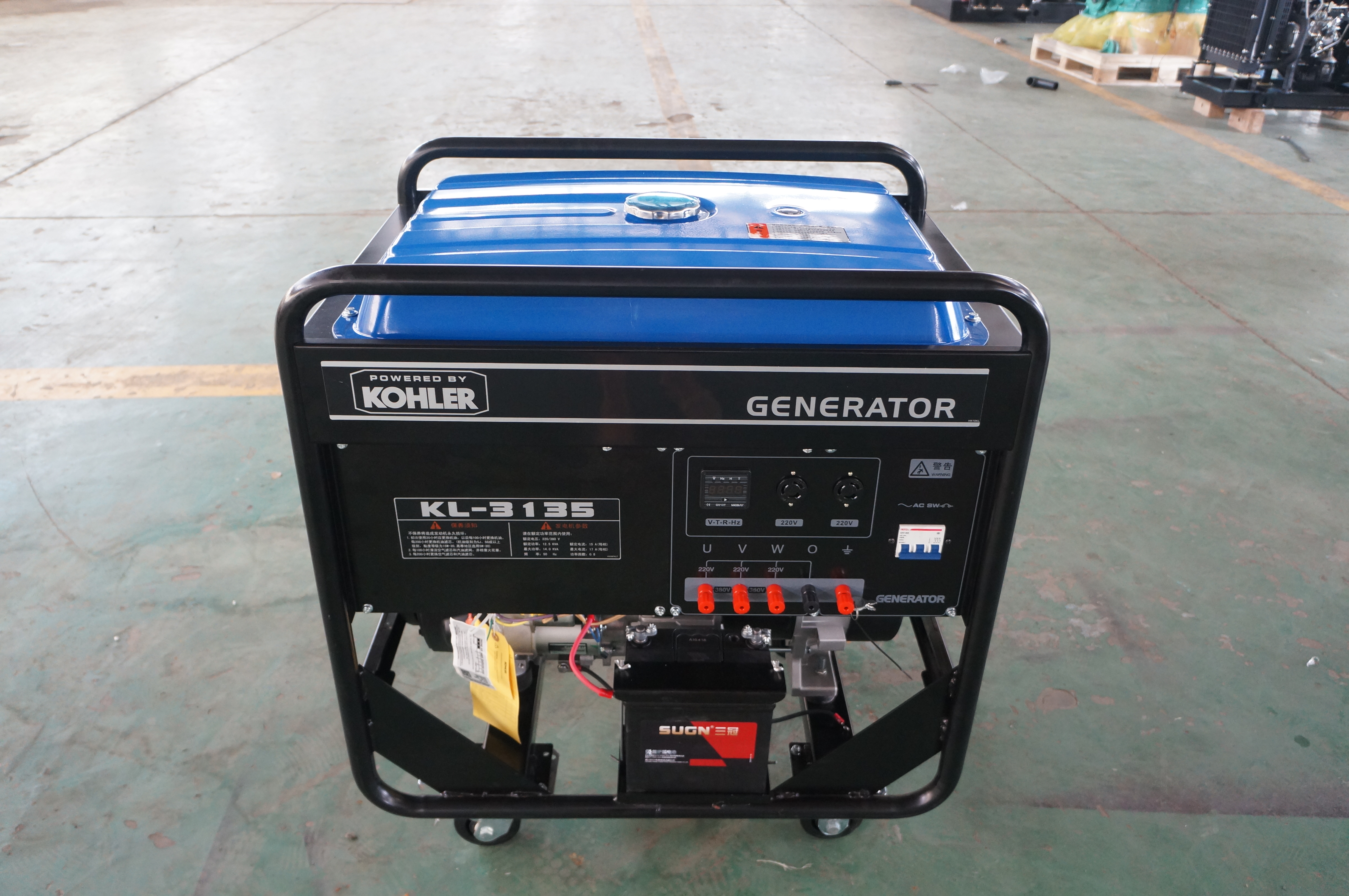 2020年11月4日，美國科勒汽油機15KW 2臺交付某公司使用