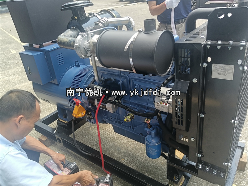 2024年9月18日，50kw濰坊雷納柴油發(fā)電機(jī)組試機(jī)發(fā)貨百色